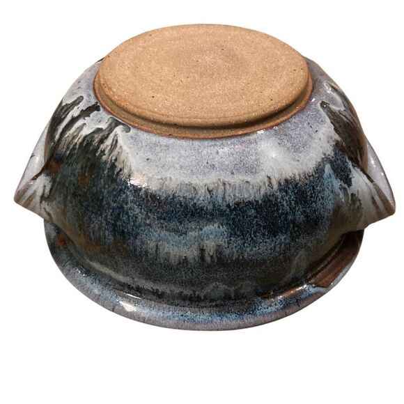 Stunning Studio Pottery Drip Glazed Stoneware Casserole Pot with Lid - Picture 5 of 10